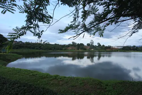 边龙村湖滨暮色